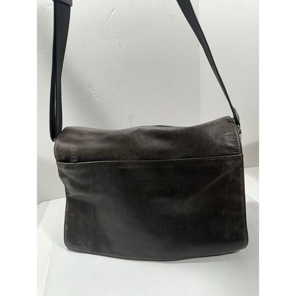 Vintage Coach Messenger Leather Briefcase Laptop Bag Strap Large H1S-5233 RARE - Picture 1 of 16